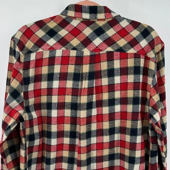 Bogari Grunge Gorpcore Outdoor Multicolor Plaid Casual Flannel Shirt SzL - Picture 10 of 13